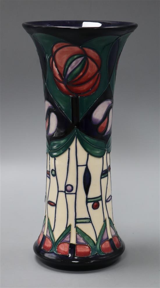 A Moorcroft Mackintosh cylindrical vase H.25.5cm